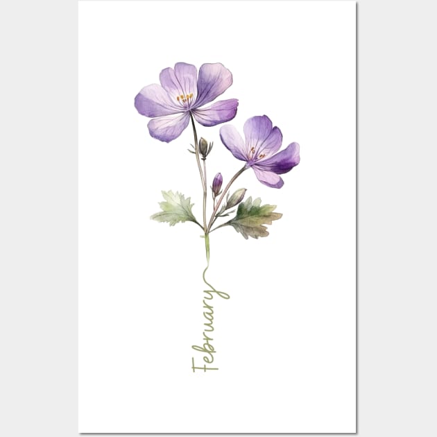 Violet - Birth Month Flower - February Wall Art by Mistywisp